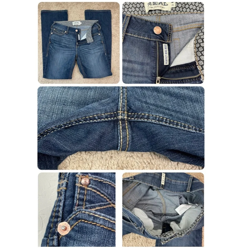 Ariat Women’s R.E.A.L Rosa Dark Wash Mid-Rise Bootcut Jeans Size 31 Regular - Picture 9 of 16